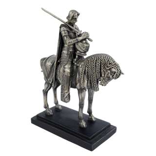 Prepared for Medieval Battle Knight on Prancing Horse Statue