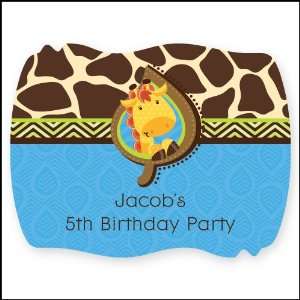  Giraffe Boy   16 Squiggle Shaped Personalized Birthday Party 