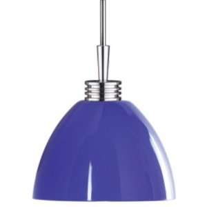   Single Lamp Pendant with Cobalt Blue Glass Shade Oil Rubbed Bronze
