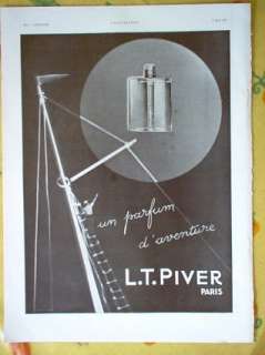1931 L.T. PIVER Un Parfum dAventure, French perfume ad  
