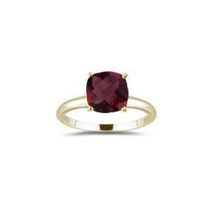    0.70 Cts Garnet Solitaire Ring in 14K Yellow Gold 4.0 Jewelry