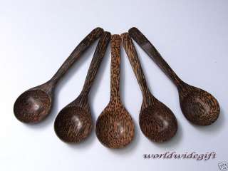 Wooden Utensil 5 Palm Wood Soup Spoon 8 palmwood  