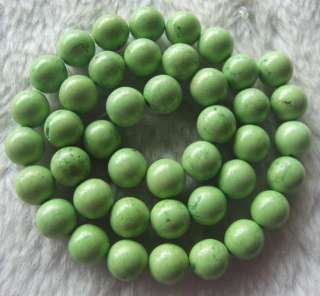 10mm Grass Green Turquoise Round Beads 16  