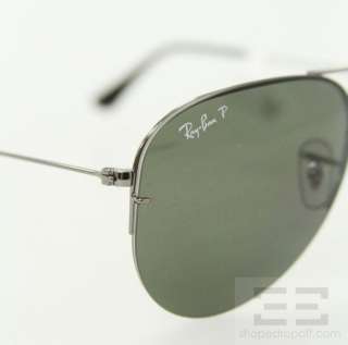 Ray Ban Silver And Polarized Aviator Sunglasses With Extra Lenses NEW 
