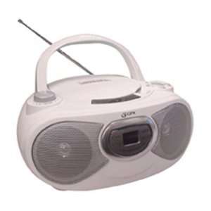  GPX BCD 2504WHITE CD with AM / FM Radio Boombox  Players 