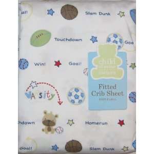  Carters Child of Mine Sports Theme Fitted Crib Sheet 
