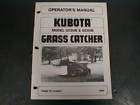 Kubota GC54B GC60B Grass Catcher Operators Manual