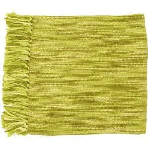   Treasure Bright Citrus Green and Ivory Throw Blanket