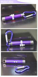 Max 5mW 2 LED Mini Laser Pen Pointer Emergency Flashlight Purple 9796 