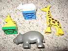 LEGO DUPLO FIGURES lot of 4 ANIMALS Giraffe Bear Hippo Tiger Cub
