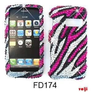 For LG Rumor Touch LN510 Crystal Pink/White Zebra Case Cover Cell 