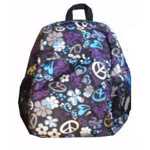  Extra Large Eastsport Girls Backpack  Peace, Hearts, and 