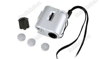 Mini 60X Microscope Loupe LED Lighted Magnifier jeweler with 3 x LR43 
