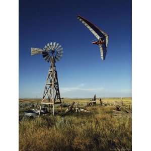 Hang Glider Swoops Low over an Old Windmill National Geographic 