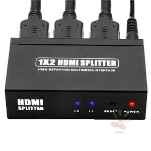  HDMI Amplifier 1 X 2 M/F Splitter (Input Female HDMI 19pin x 1 