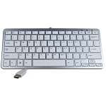 Slim & Compact Mac Style USB Low Profile Keyboard for PC   Silver. NEW 