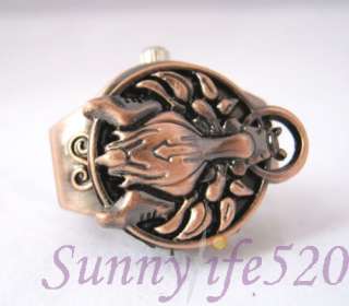Luxury Bronze Dragon Men Women Finger Ring Quartz Watch  