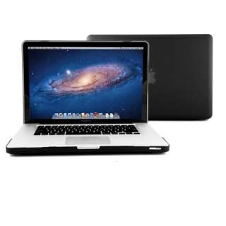 15 Black Rubberized Macbook Pro Case with TPU Keyboard Cover 