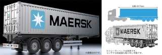 New Tamiya 56326 MAERSK 40 feet Container Semi Trailer 1/14  