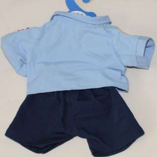 Build a Bear Police Outfit 2pc Pants Shirt Uniform Lot  