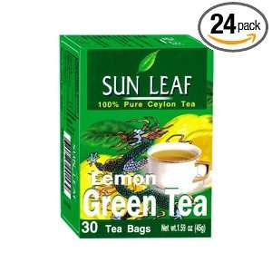 Sun Leaf Lemon Green Tea, 30 Count Tea Grocery & Gourmet Food
