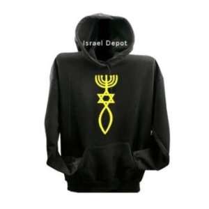   Menorah Magen David Jesus Sweatshirt Hoodie XXL 