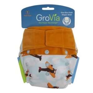  GroVia Cloth Diapers Hook Loop Diaper Shell System Planes 
