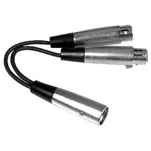  Y Cable XLR (M) to Dual XLR (F) Cable Adapter Electronics