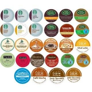 Count   Coffee Tea Cocoa Variety Sampler K Cup Pack for Keurig Brewers 
