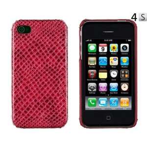  Hot Pink Alligator Skin Case for Apple iPhone 4, 4S (AT&T 