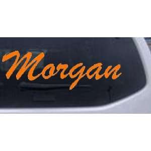  Morgan Car Window Wall Laptop Decal Sticker    Orange 22in 