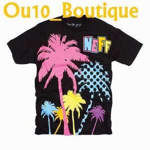  Neff Palms Custom T Shirt Tee Viva Las Vegas Baby (Black 