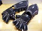real stingray gauntlets gloves sca lotr larp stronghold leather new