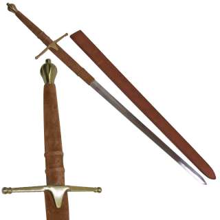 Medieval William Wallace Brass Sword Replica w/ Sheath  
