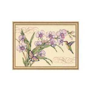  Orchids & Hummingbird Counted Cross Stich Kit Office 