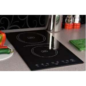  12 Induction Cooktop with 2 Cooking Zones 8 Power Levels 