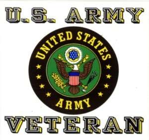 US Army Veteran Crest Decal Sticker  