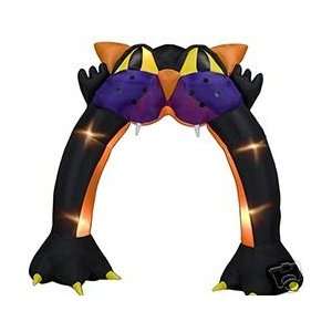  Halloween Airblown Inflatable Gemmy 9 Foot Black Cat Light 