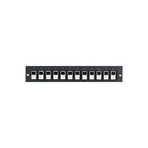   Feed Thru Patch Panel with inLine Couplers 1 Pack Black Electronics