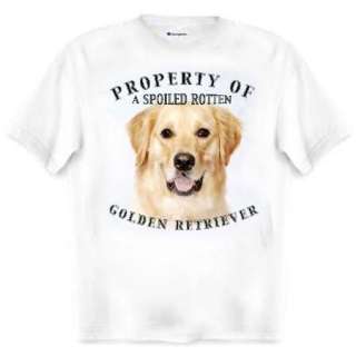 Golden Retriever Property Of T Shirt   S 3XL  