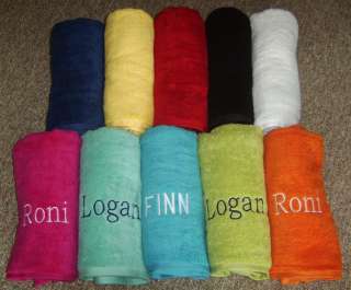 Personalized Embroidered Bath Towels  