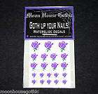 Moon House Gothic Purple Rose Nail art decals Flower