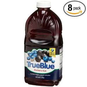 True Blue Blueberry Acai Cocktail, 64 Ounce Bottles (Pack of 8)