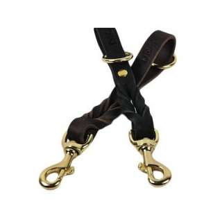 New Short Braided Leather Dog Leash Brown or Black  