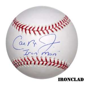  Autographed Cal Ripken Jr. Ball with Iron Man Insc.   MLB 