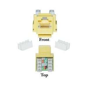  CAT5E, RJ45 Keystone Jack, 110 Style, Yellow Everything 