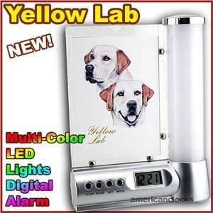   DOGS Yellow Labrador LED Digital DOG Alarm Clock Light
