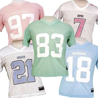 WOMENS NFL JERSEY BREAST CANCER AWARENESS DAZZLE STYLE REEBOK FOOTBALL 