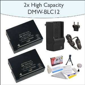  of High Capacity Panasonic DMW BLC12 Replacement Lithium Ion Battery 