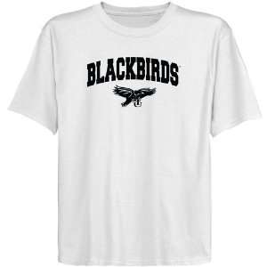  Long Island Blackbirds Youth White Logo Arch T shirt 